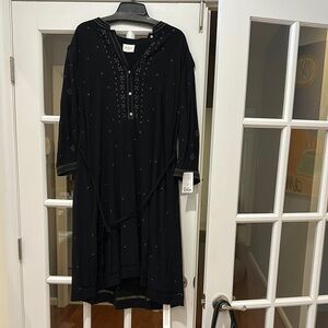 Max Studio Elegant Black Embroidered Dress